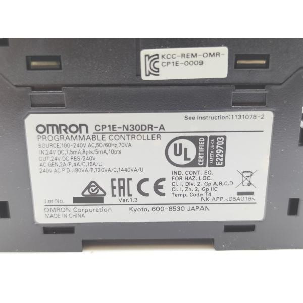 箱開封済み 未使用 オムロン OMRON CP1E-N30DR-A