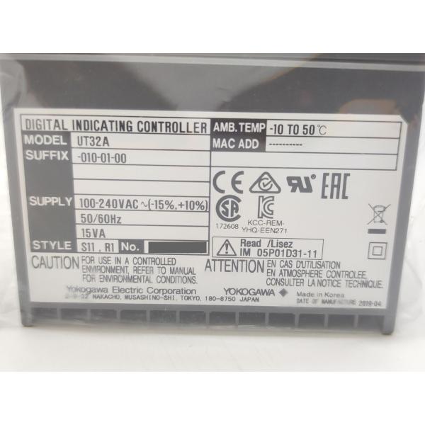 箱マジック書込あり 未使用 横河電機 UT32A-010-01-00