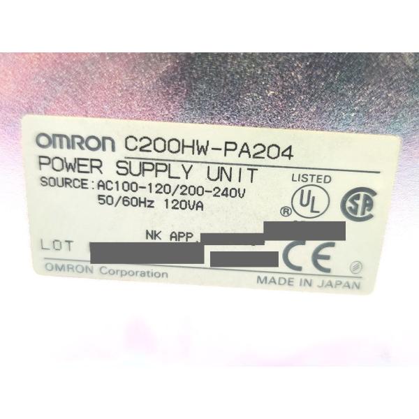 汚れあり 中古 オムロン OMRON C200HW-PA204 6点セット