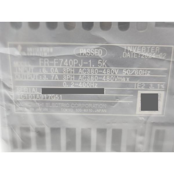 2024年製 新品 三菱 MITSUBISHI FR-F740PJ-1.5K その2