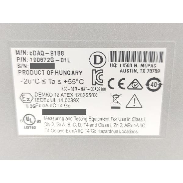 本体のみ 中古 ni.com CDAQ-9188 190672G-01L