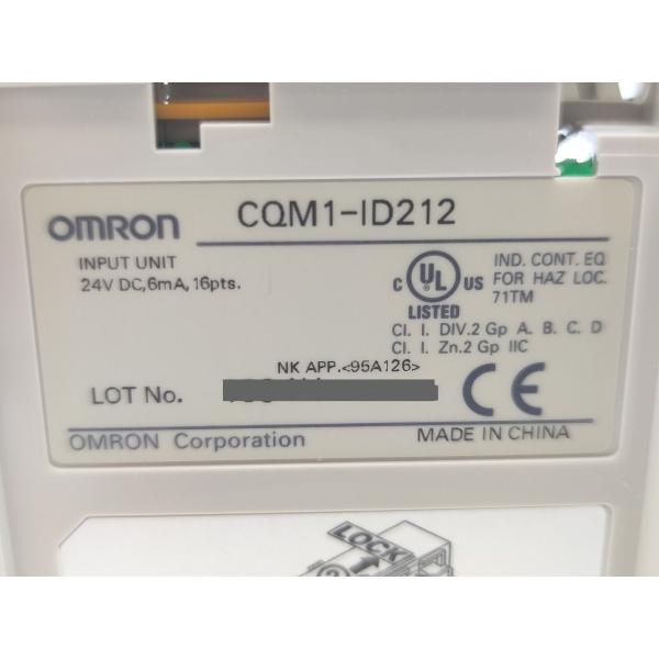 箱汚れあり 未使用 オムロン OMRON CQM1-ID212