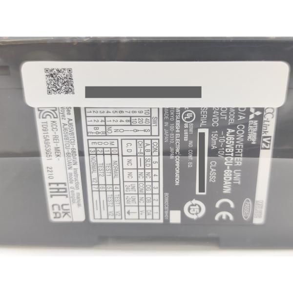 2022年製 新品 三菱 MITSUBISHI AJ65VBTCU-68DAVN
