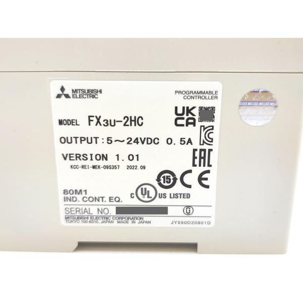 未使用 2022年製 三菱 MITSUBISHI FX3U-2HC Ver.1.01 その2