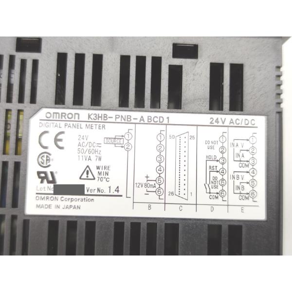 未使用 オムロン OMRON K3HB-PNB-ABCD1 AC/DC24V Ver.1.4 その8