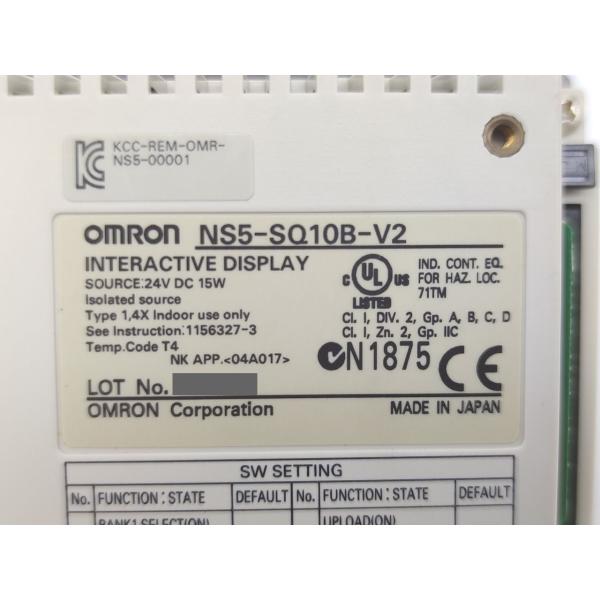 中古 オムロン OMRON NS5-SQ10B-V2