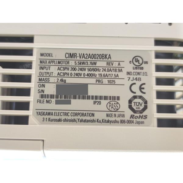 箱汚れマジック書込いたみあり 未使用 安川電機 CIMR-VA2A0020BKA