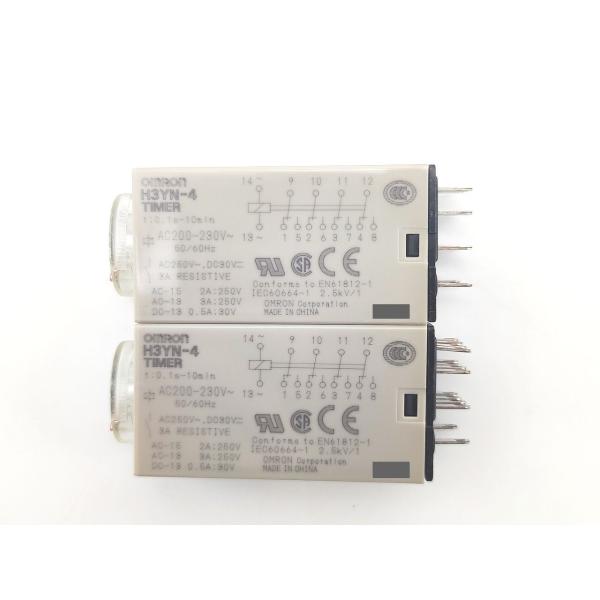 未使用 オムロン OMRON H3YN-4 1S/10S/1min/10min 200-230VAC 2点セット