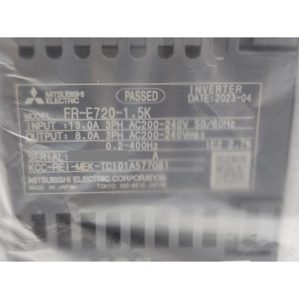 2023年製 新品 三菱 インバータ FR-E720-1.5K インバーター