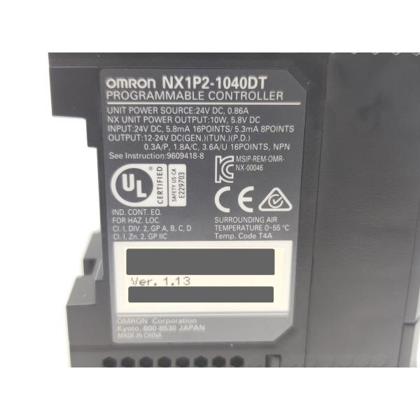 中古 オムロン OMRON NX1P2-1040DT その2