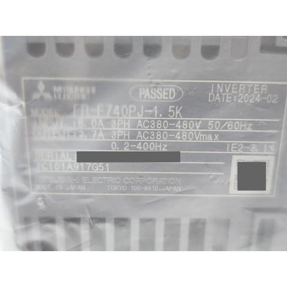 2024年製 新品 三菱 MITSUBISHI FR-F740PJ-1.5K その1
