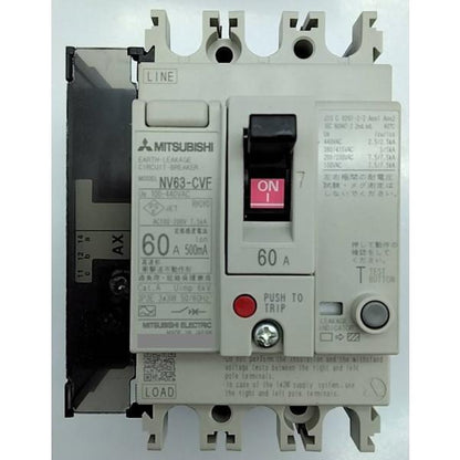 箱なし たぶん未使用 三菱 NV63-CVF 3P 60A 500mA