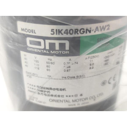 箱よごれいたみ書込あり 未使用 オリエンタルモーター 5IK40RGN-AW2(箱は5IK40RGN-AW2U)
