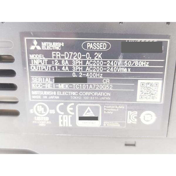 中古 三菱 MITSUBISHI FR-D720-0.2K