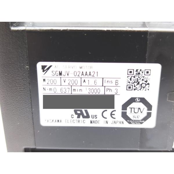 本体サビあり 中古 安川電機 YASKAWA SGMJV-02AAA21