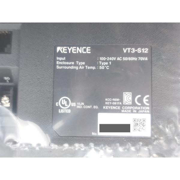 箱汚れ・いたみあり 未使用 キーエンス KEYENCE VT3-S12