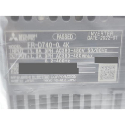 箱いたみあり 2022年 新品 三菱 MITSUBISHI FR-D740-0.4K