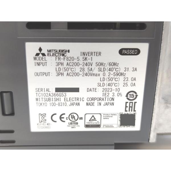 中古 三菱 MITSUBISHI FR-F820-5.5K-1