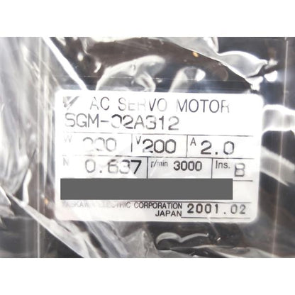 箱いたみあり 新品 安川電機 YASKAWA SGM-02A312