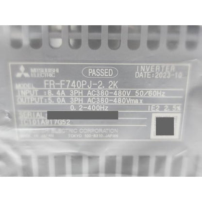 2023年製 新品 三菱 MITSUBISHI FR-F740PJ-2.2K