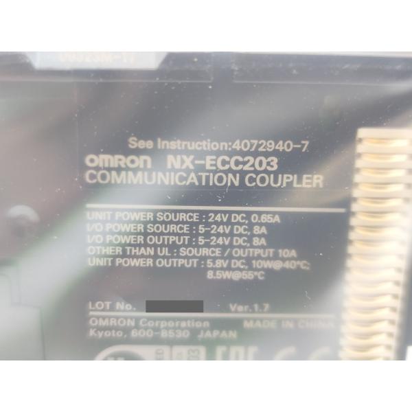 箱いたみあり 箱開封済み 未使用 オムロン OMRON NX-ECC203 Ver1.7