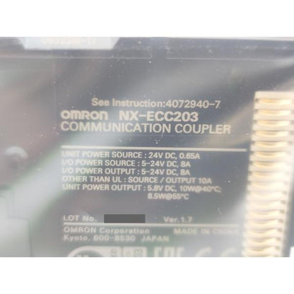 箱いたみあり 箱開封済み 未使用 オムロン OMRON NX-ECC203 Ver1.7