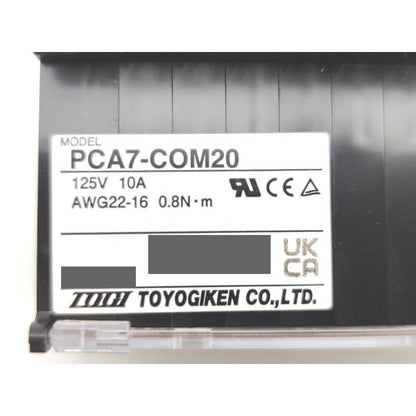 新品 東洋技研 TOYOGIKEN PCA7-COM20 125V 10A その1