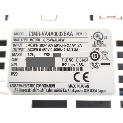 新品 安川電機 YASUKAWA CIMR-VA4A0002BAA その5
