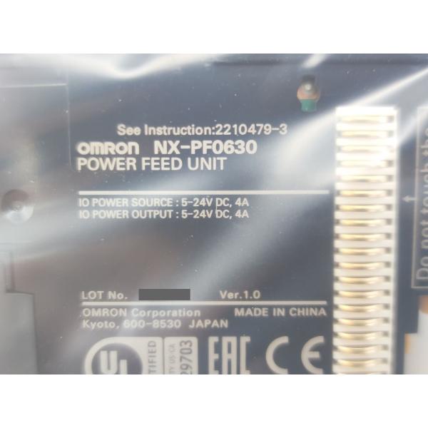 箱いたみあり 新品 オムロン OMRON NX-PF0630 Ver.1.0 その1