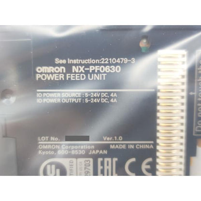 箱いたみあり 新品 オムロン OMRON NX-PF0630 Ver.1.0 その1