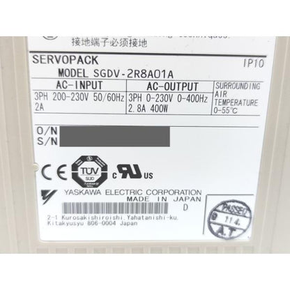 中古 安川電機 SGDV-2R8A01A