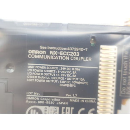 箱いたみあり 箱開封済み 未使用 オムロン OMRON NX-ECC203 Ver1.7