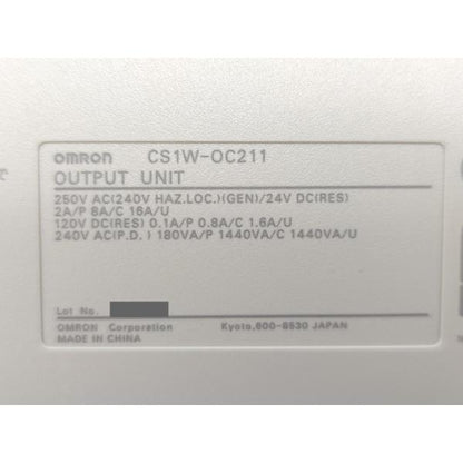 箱汚れ・いたみあり 箱開封済み 未使用 オムロン OMRON CS1W-OC211
