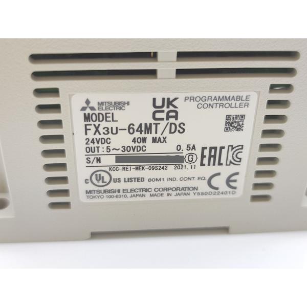 箱いたみあり 2021年製 新品 三菱 MITSUBISHI FX3U-64MT/DS