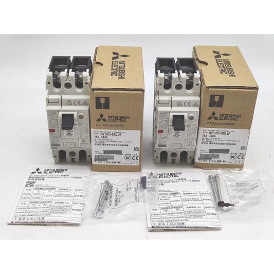 箱いたみあり 未使用 三菱 MITSUBISHI NV100-SRU 2P 15A 30mA