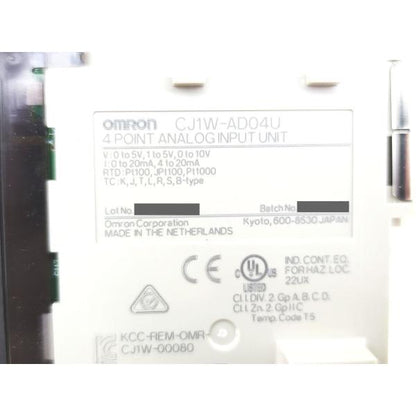 箱いたみあり 箱開封済み 未使用 オムロン OMRON CJ1W-AD04U その1
