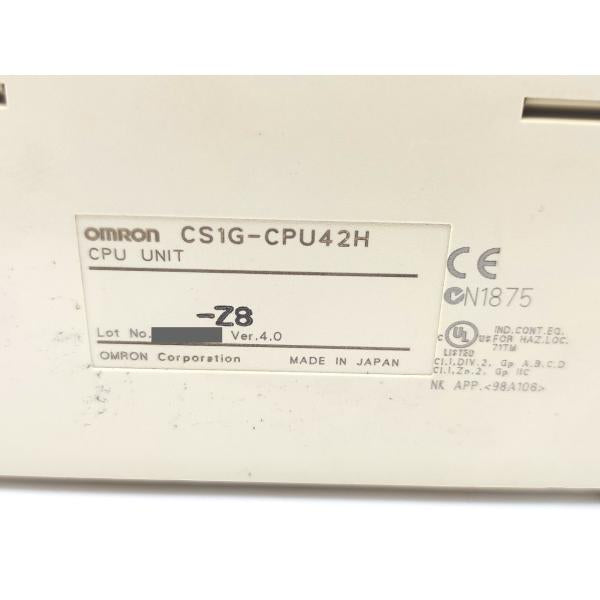 中古 オムロン OMRON CS1G-CPU42H Ver.4.0
