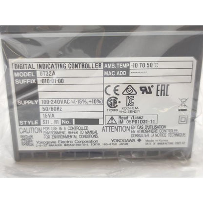 新品 横河電機 UT32A-010-01-00