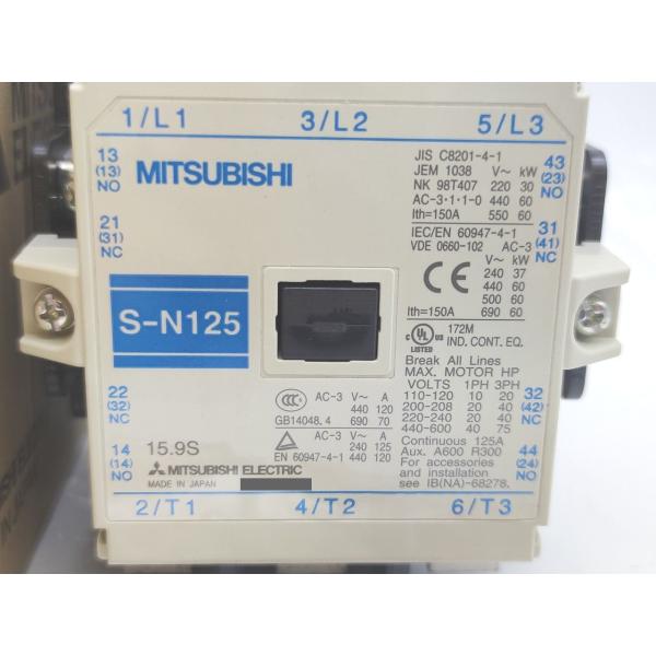 箱いたみあり 未使用 三菱 MITSUBISHI S-N125 AC200V 2a2b