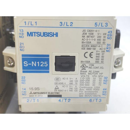 箱いたみあり 未使用 三菱 MITSUBISHI S-N125 AC200V 2a2b