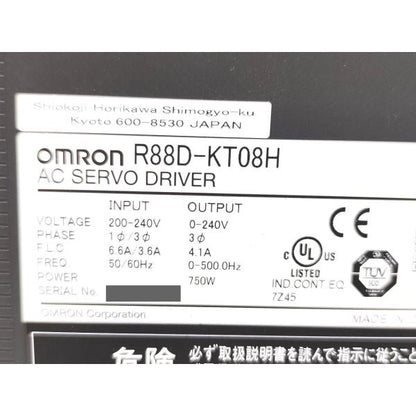 中古 オムロン OMRON R88D-KT08H