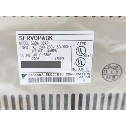 未使用 安川電機 YASKAWA SGDA-02AP