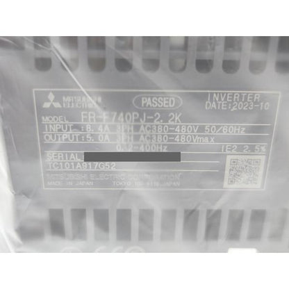 箱よごれあり 2023年製 新品 三菱 MITSUBISHI FR-F740PJ-2.2K