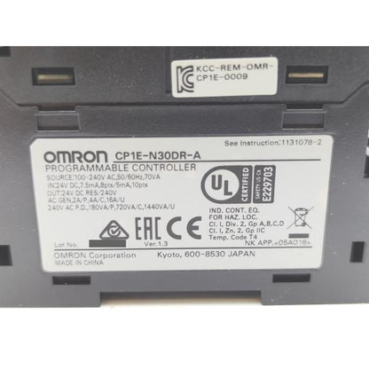 箱開封済み 未使用 オムロン OMRON CP1E-N30DR-A