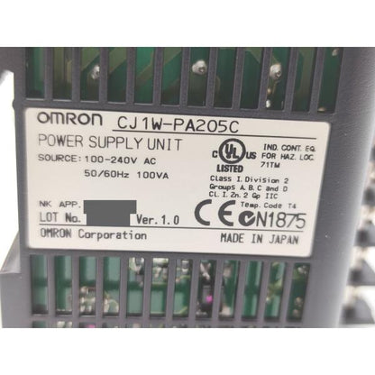 箱よごれマジック書込あり 未使用 オムロン OMRON CJ1W-PA205C Ver.1.0