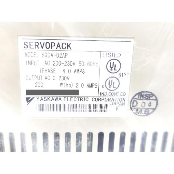箱汚れあり 2000年製 未使用 安川電機 YASKAWA SGDA-02AP