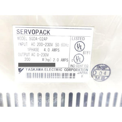 箱汚れあり 2000年製 未使用 安川電機 YASKAWA SGDA-02AP
