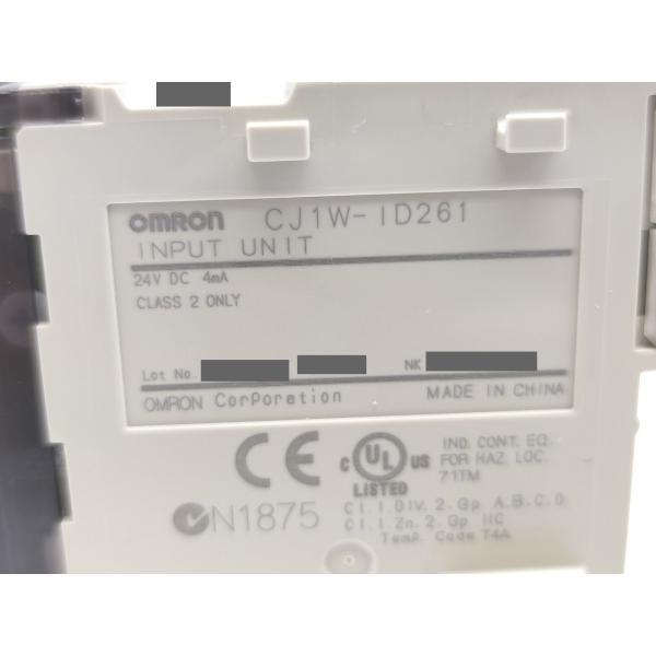 中古 オムロン OMRON CJ1W-ID261 24VDC 4mA その1