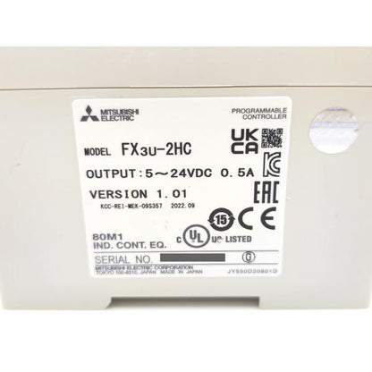 2022年製 未使用 三菱 MITSUBISHI FX3U-2HC Ver.1.01