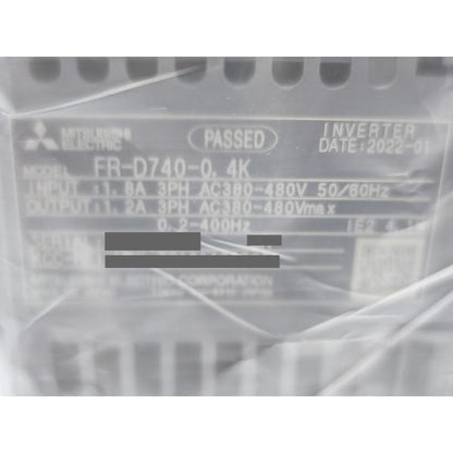 2022年 新品 三菱 MITSUBISHI FR-D740-0.4K